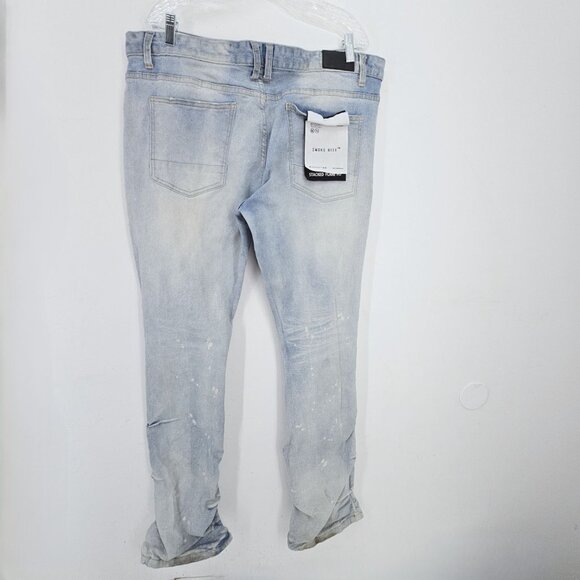 NWoT Smoke Rise Stacked Flare Fit Distressed Pants 40x36 Denim Jeans - Picture 4 of 8